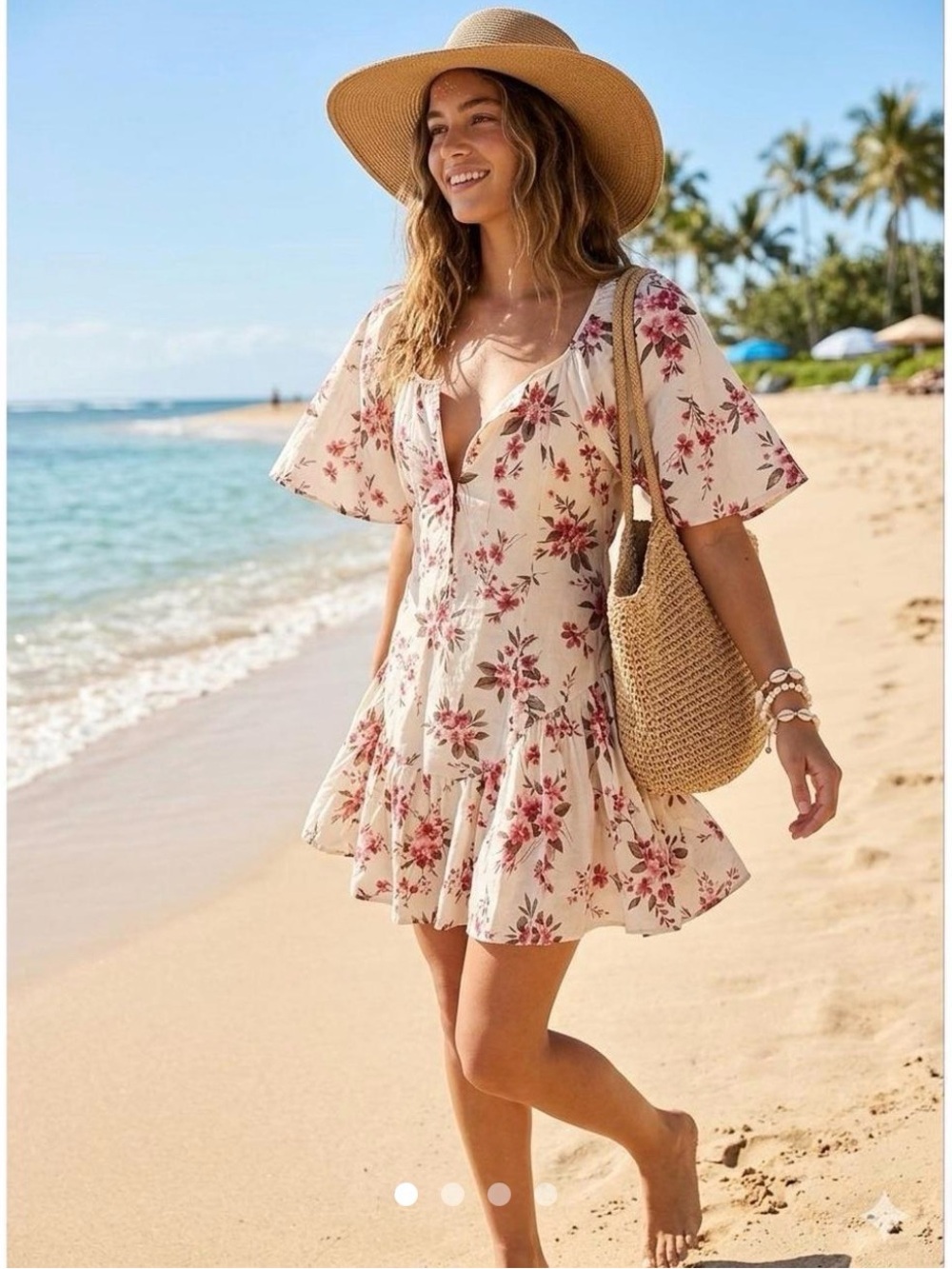 Abercrombie Floaty Trapeze Floral Mini Dress